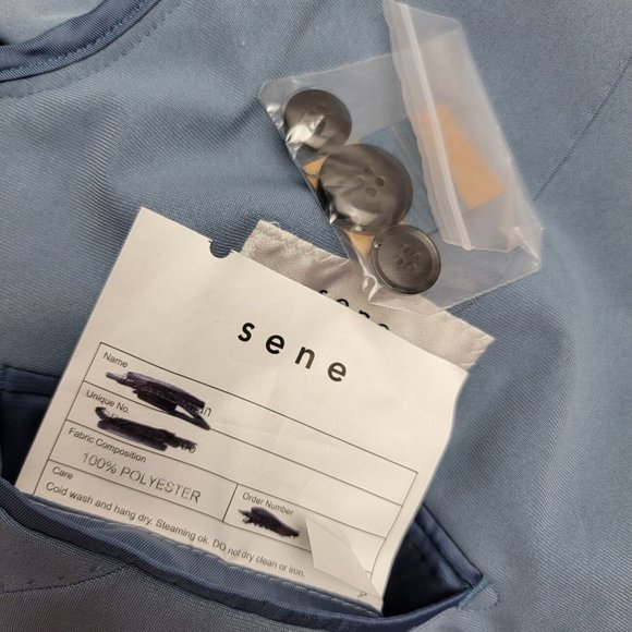 Sene Soho Flex Tech Sport Coat Unstructured Blazer Jacket Blue Custom 42 Chest - Picture 3 of 4